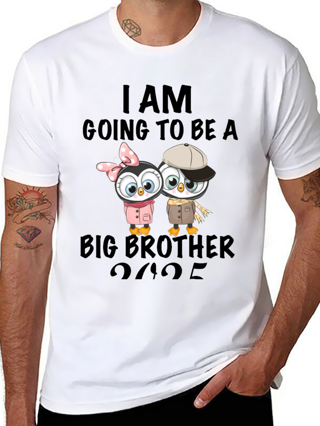 Big Brother Announcement T-Shirt - Penguin Design