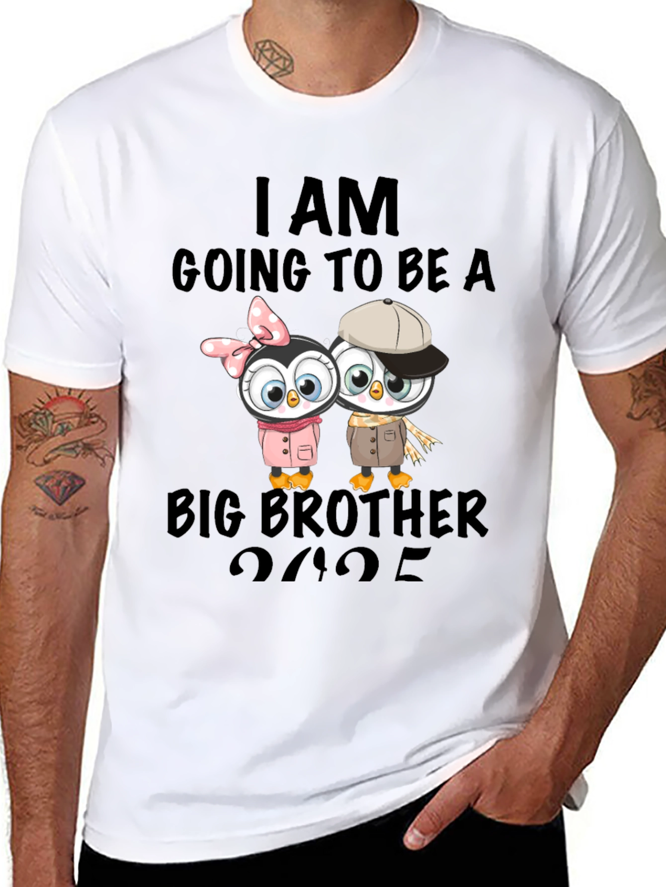 Big Brother Announcement T-Shirt - Penguin Design