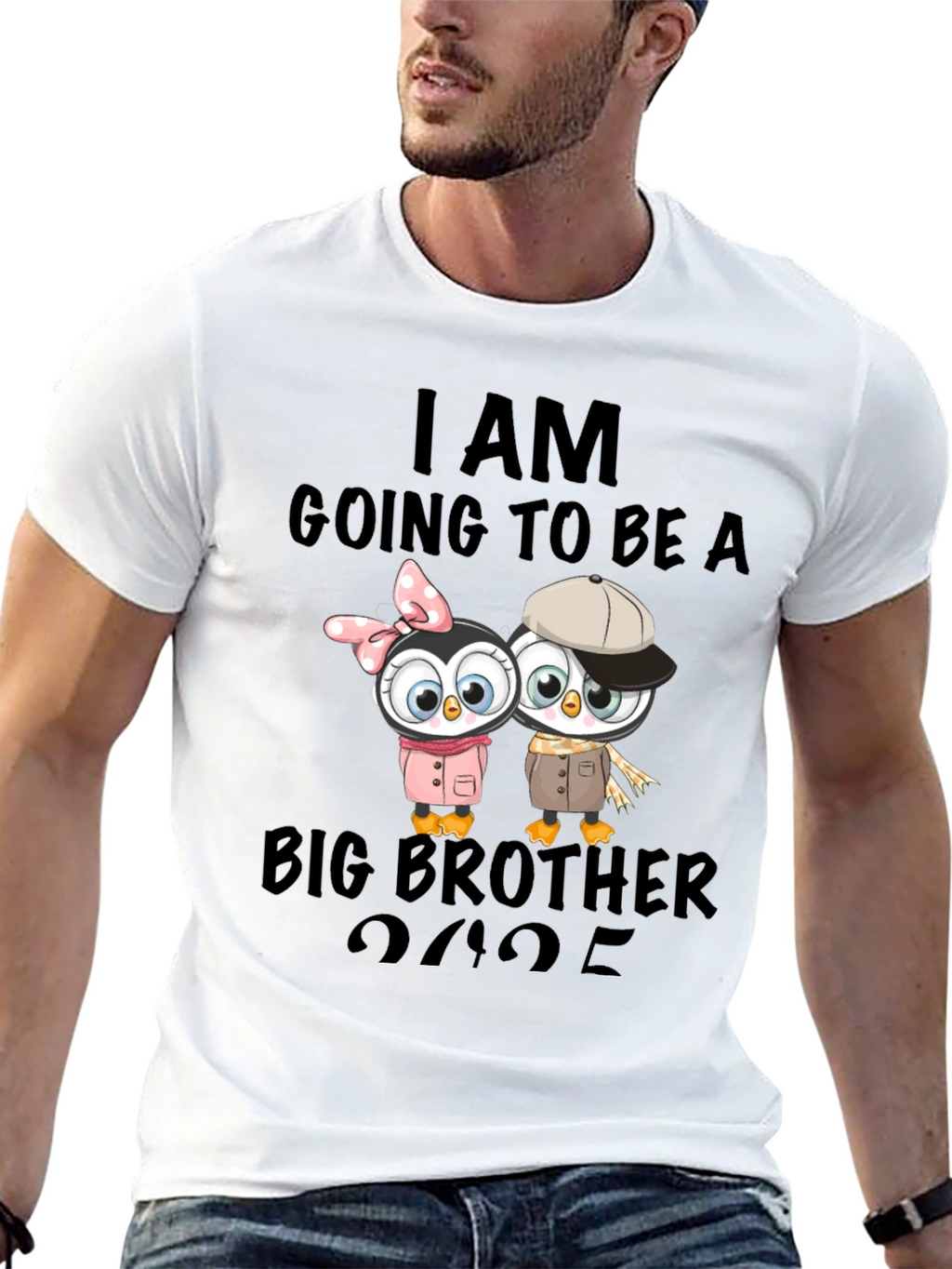 Big Brother Announcement T-Shirt - Penguin Design