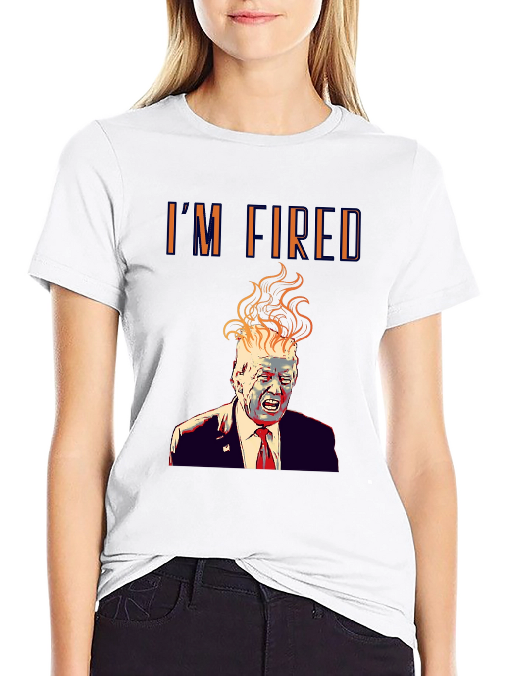 Im Fired! Donald Trump Graphic Print Black T-Shirt