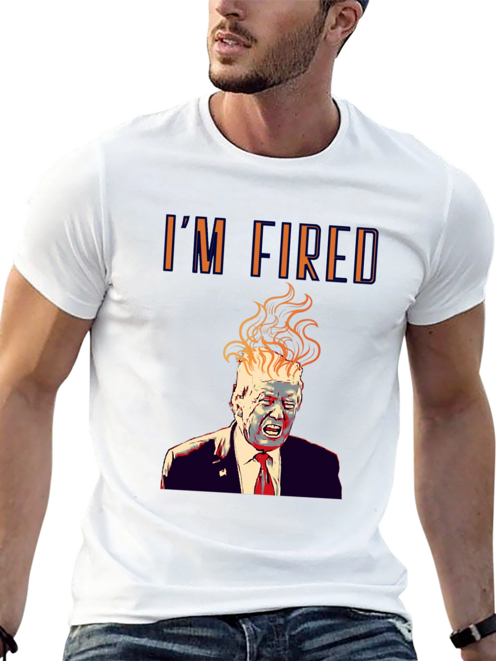 Im Fired! Donald Trump Graphic Print Black T-Shirt