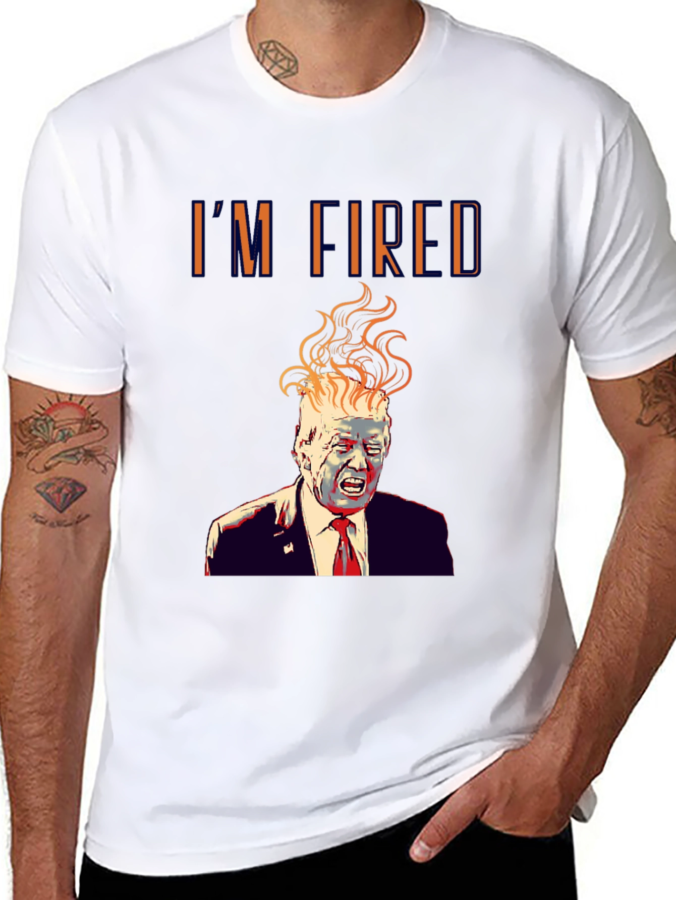 Im Fired! Donald Trump Graphic Print Black T-Shirt