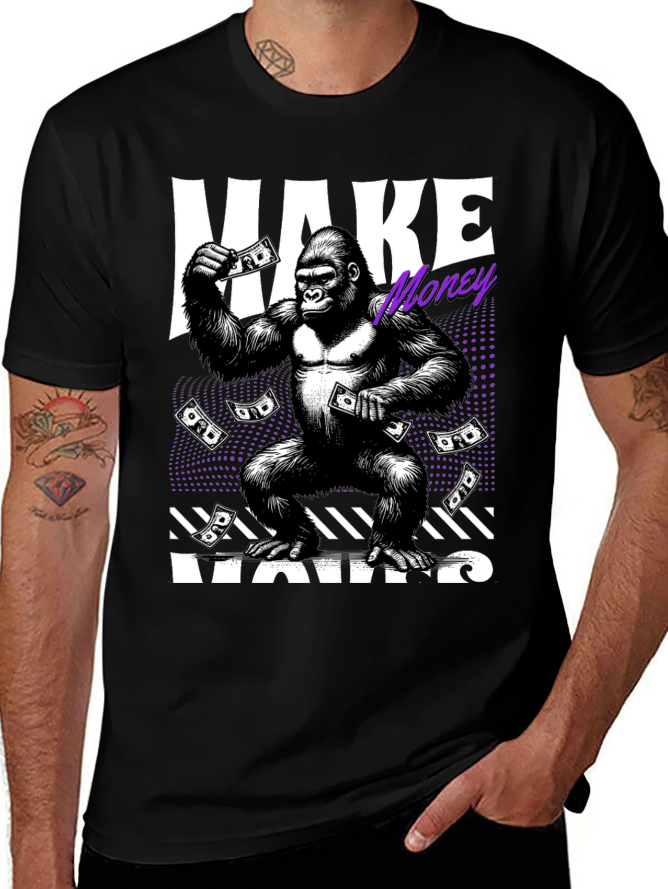 Make Money Moves Gorilla Graphic Tee