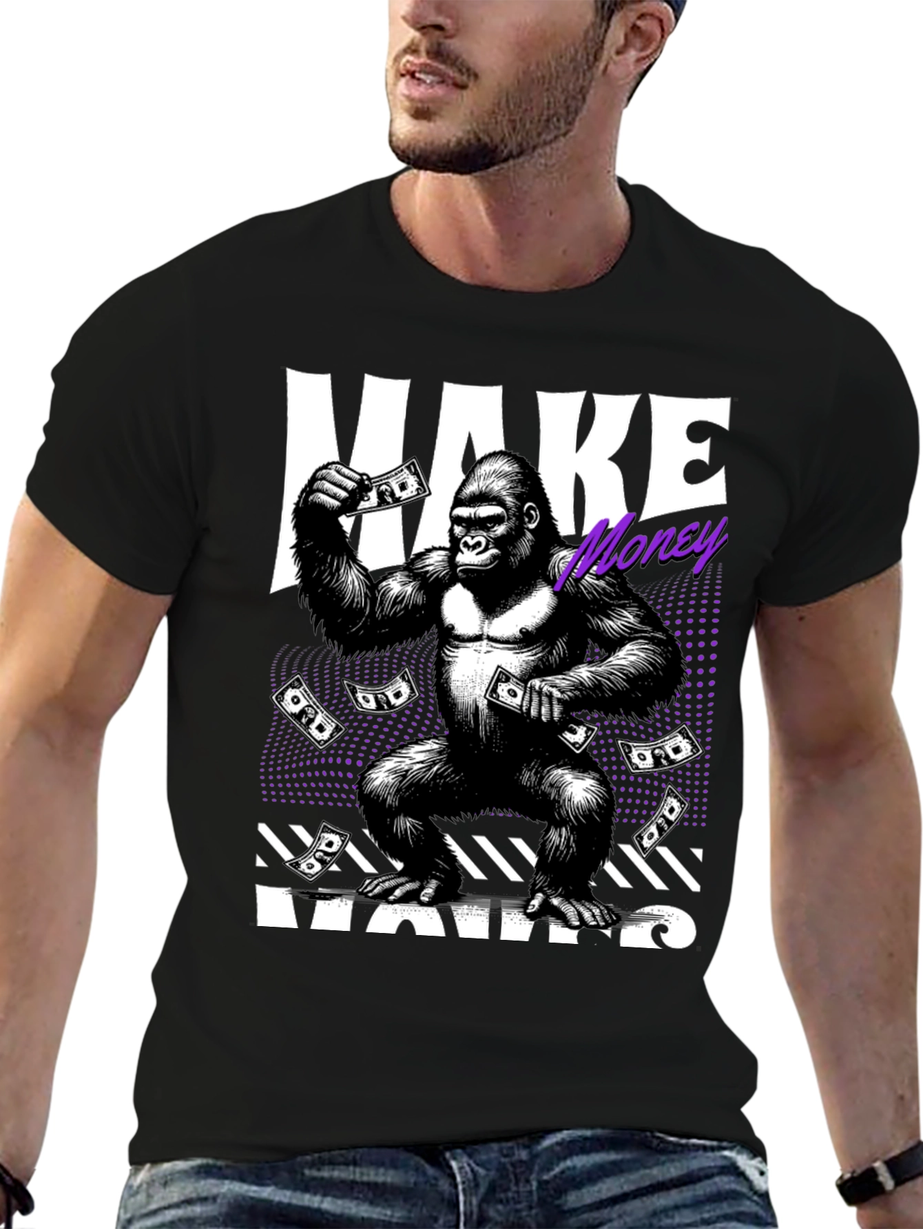 Make Money Moves Gorilla Graphic Tee
