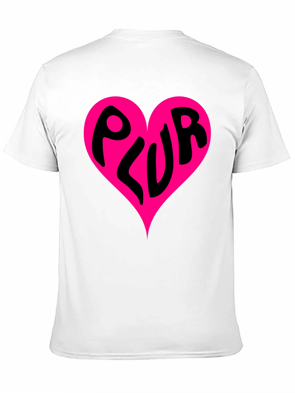 PLUR Heart Graphic Black T-Shirt
