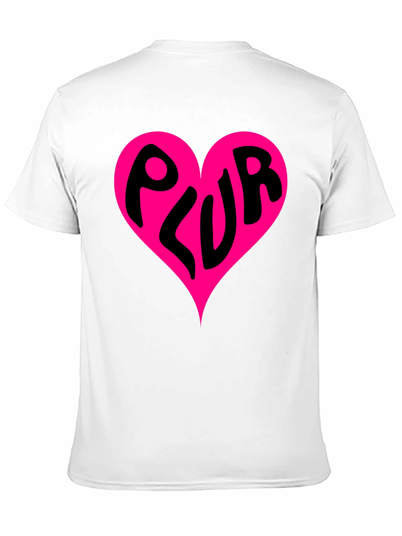 PLUR Heart Graphic Black T-Shirt