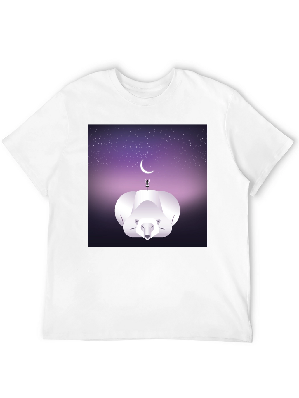 Celestial Polar Bear Graphic Tee