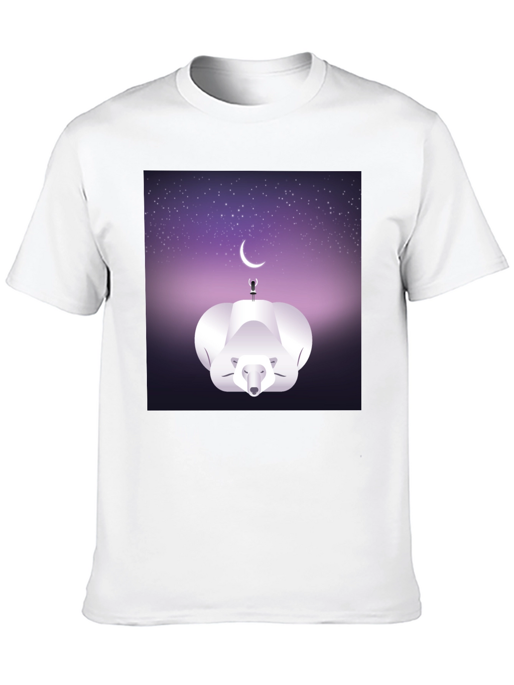 Celestial Polar Bear Graphic Tee
