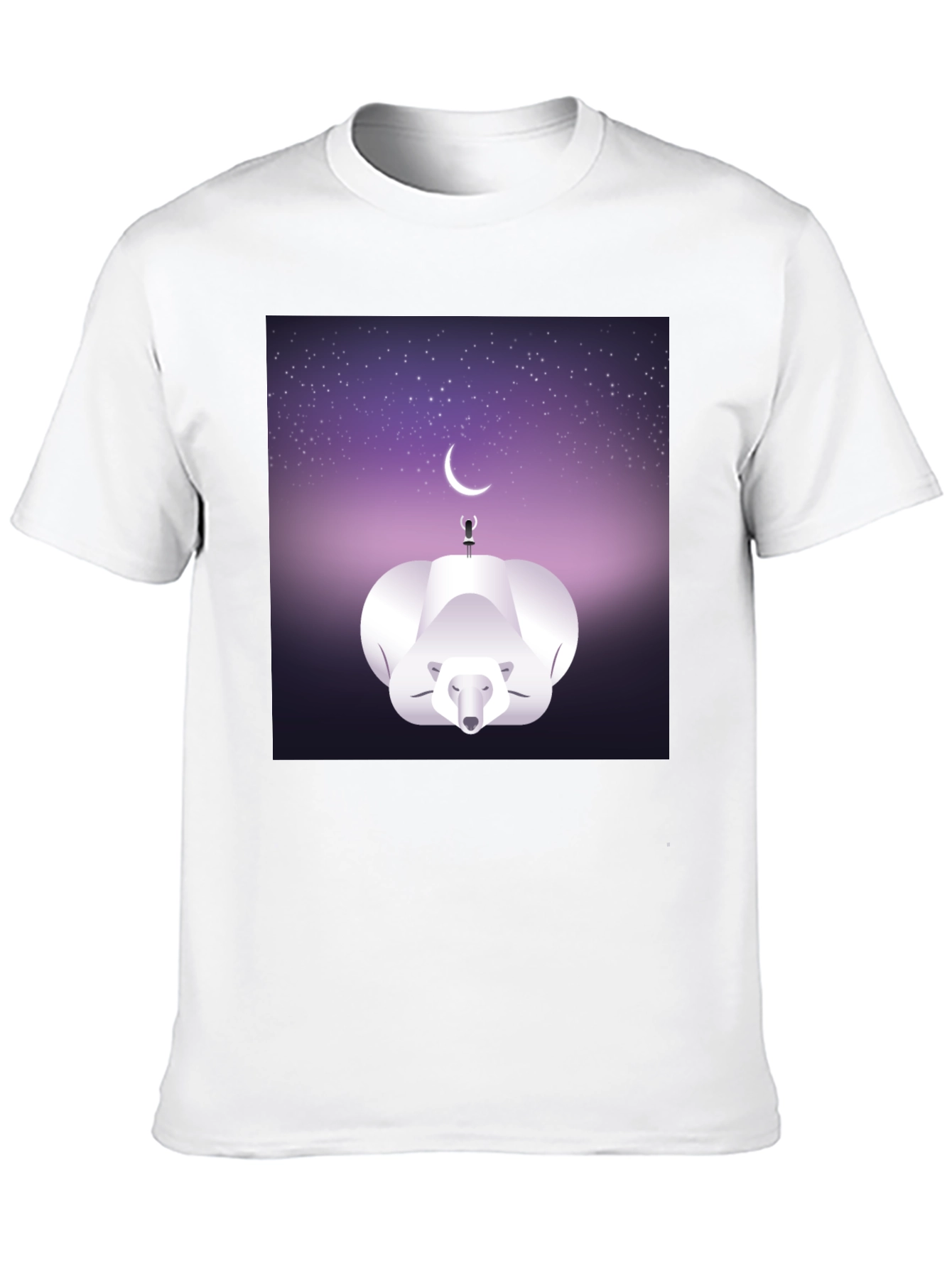 Celestial Polar Bear Graphic Tee