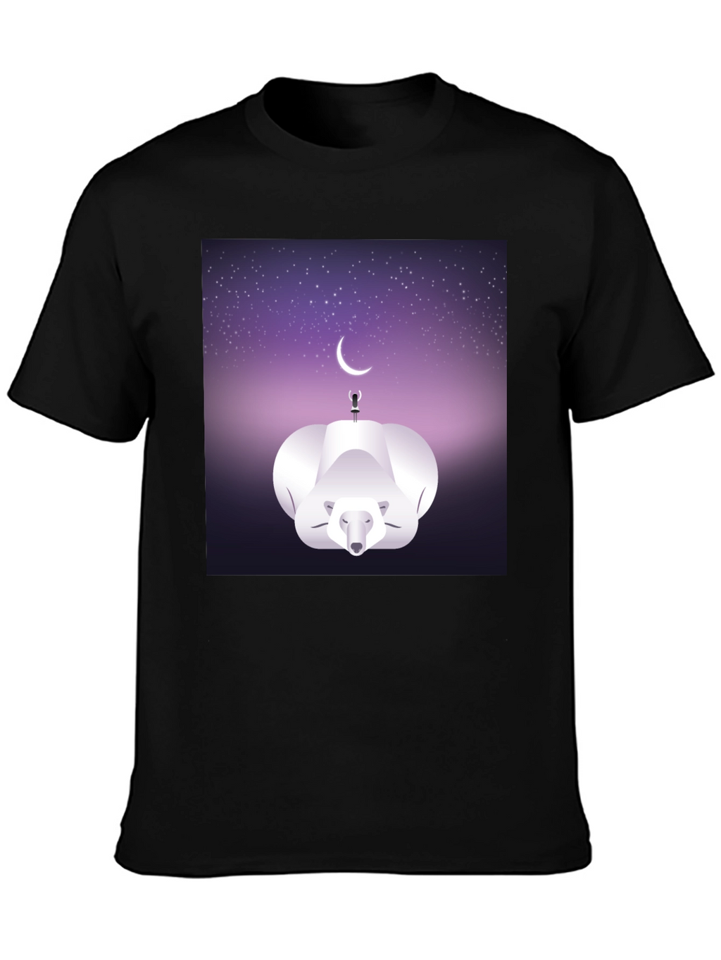 Celestial Polar Bear Graphic Tee