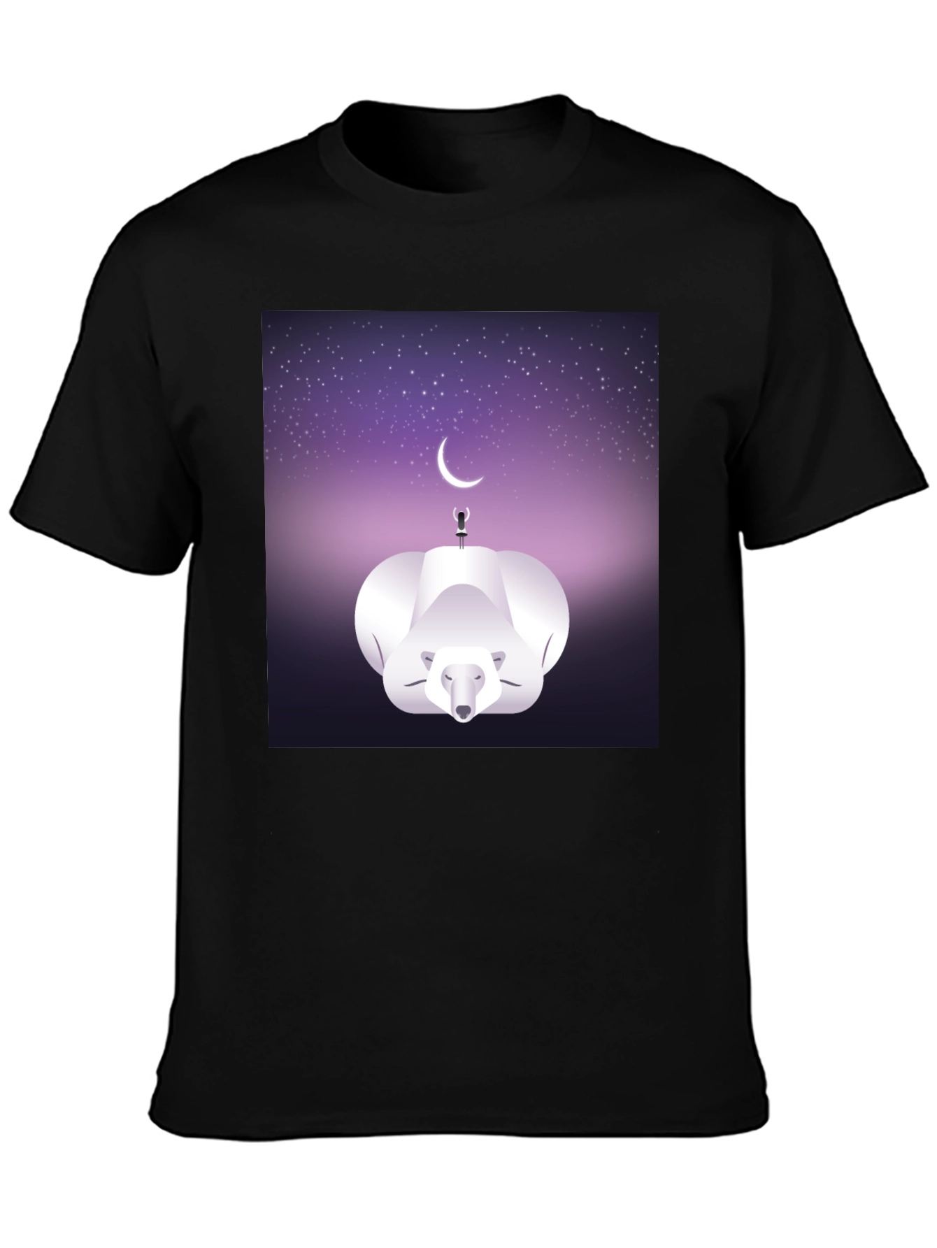 Celestial Polar Bear Graphic Tee