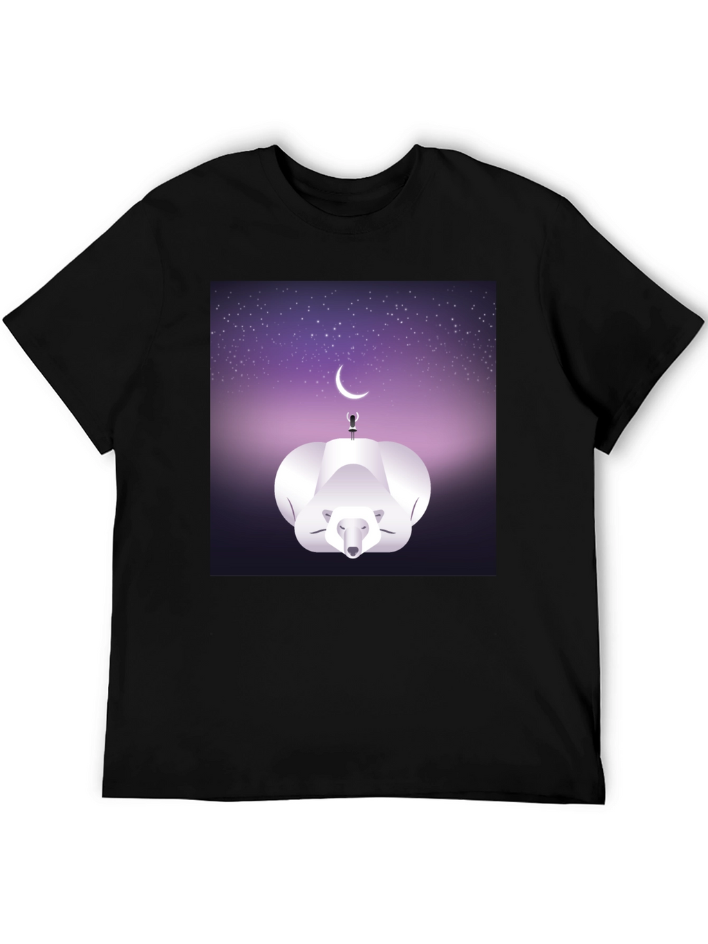 Celestial Polar Bear Graphic Tee