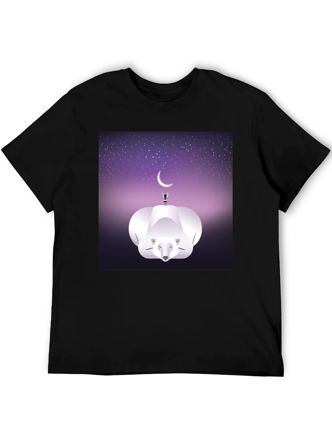 Celestial Polar Bear Graphic Tee