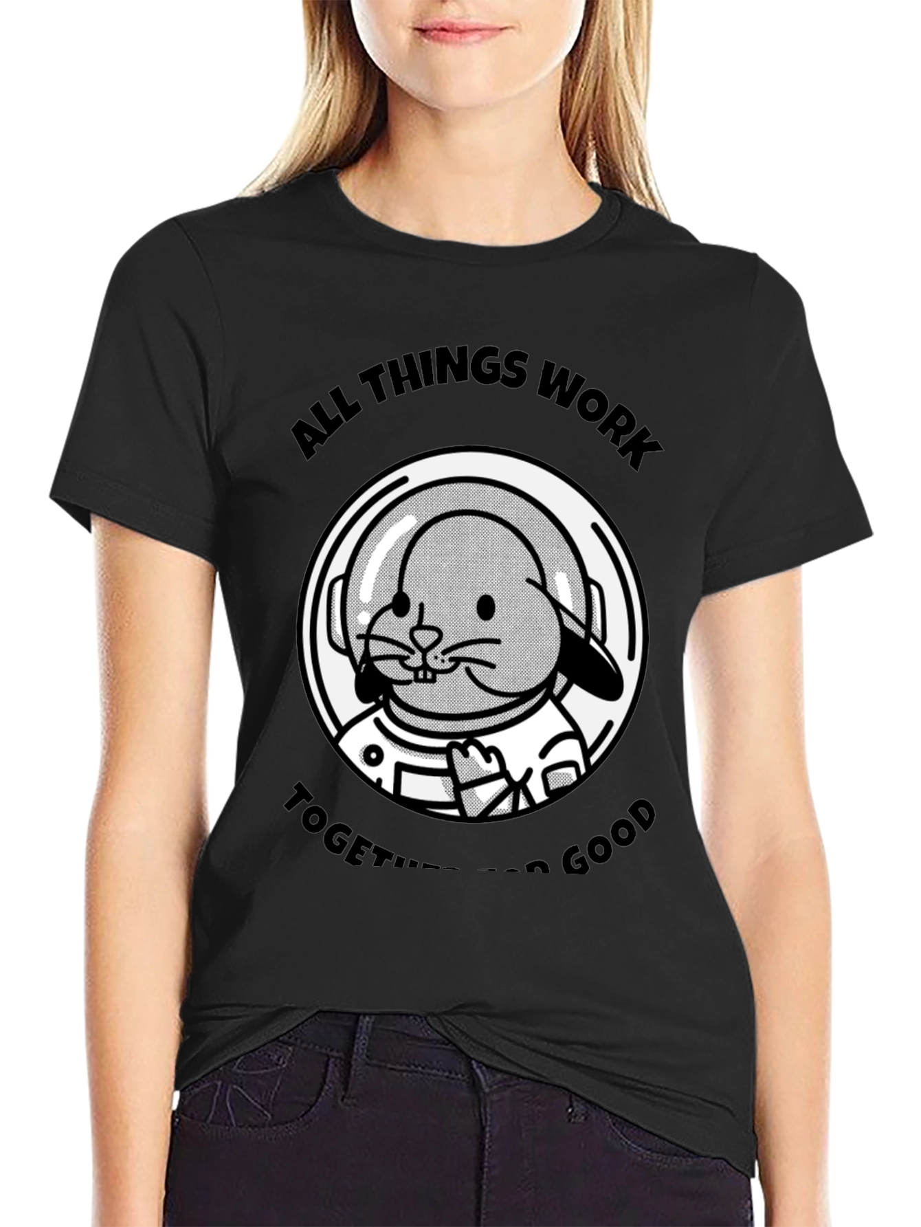 Bunny Astronaut T-Shirt - All Things Work Together