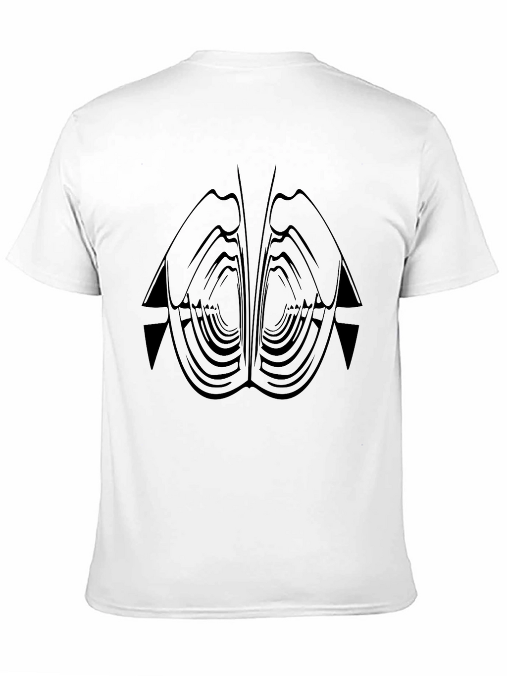 Abstract Black Graphic Tee - Modern Art Shirt