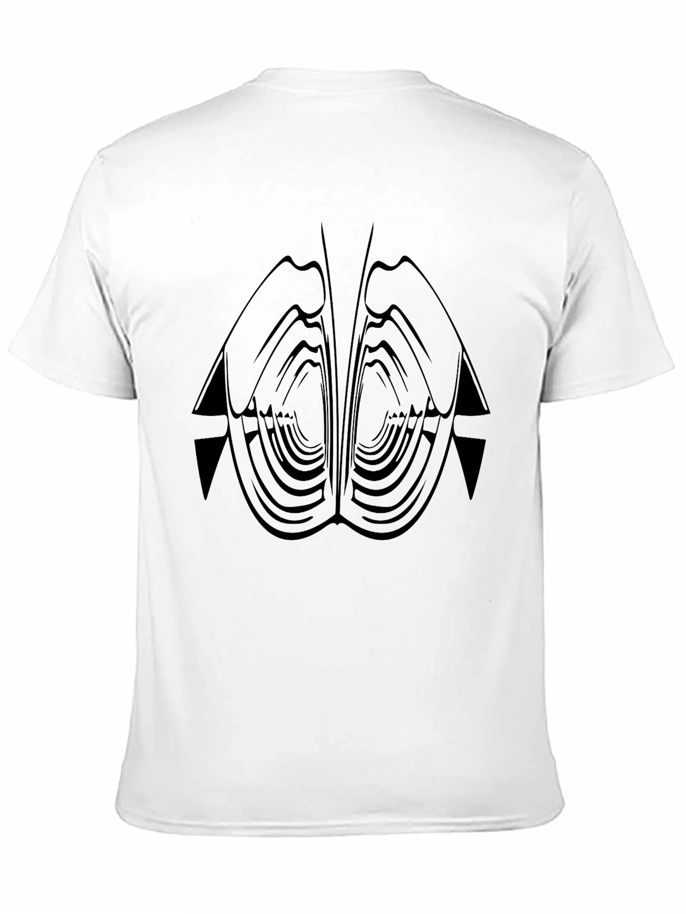 Abstract Black Graphic Tee - Modern Art Shirt