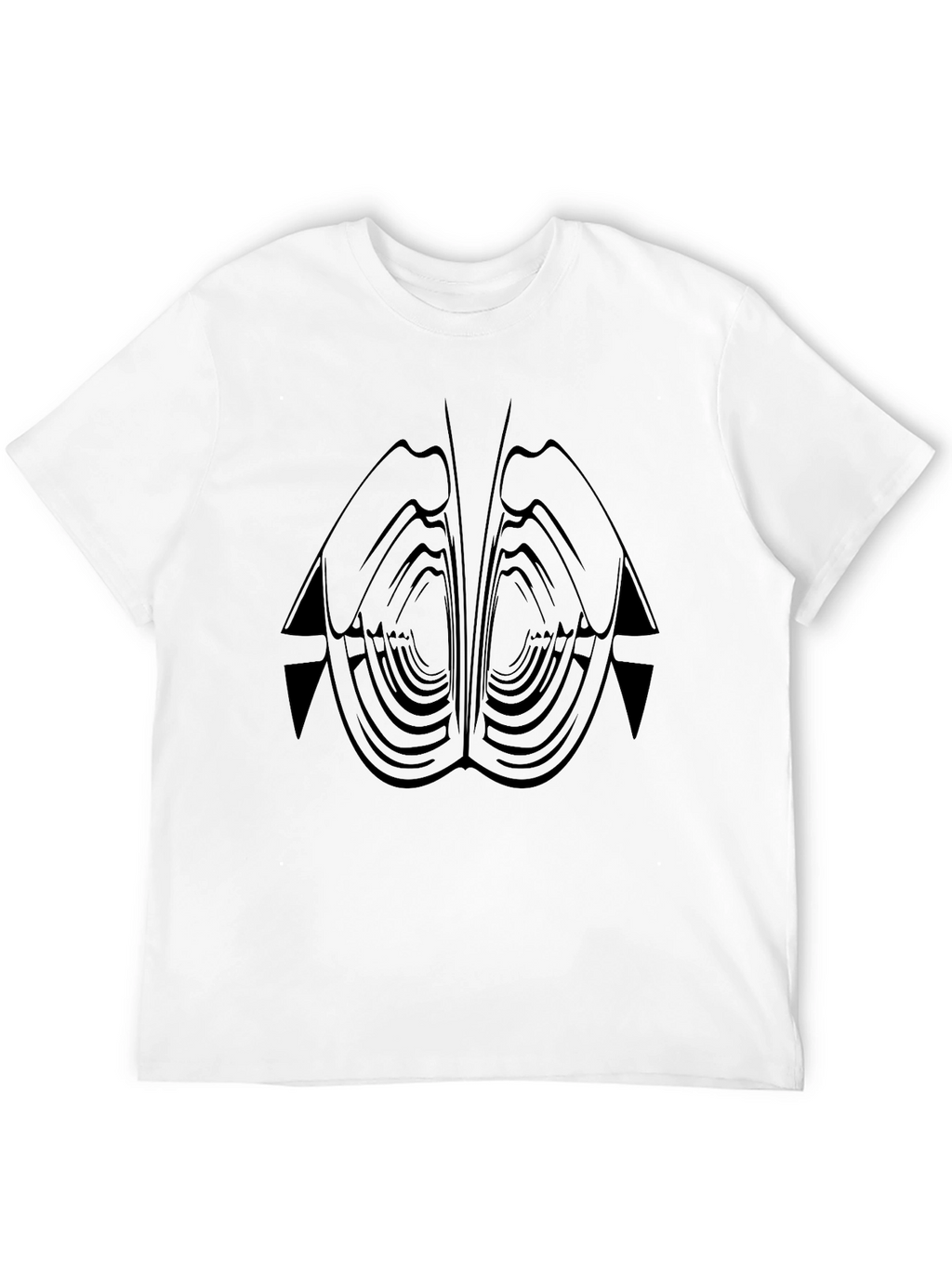 Abstract Black Graphic Tee - Modern Art Shirt