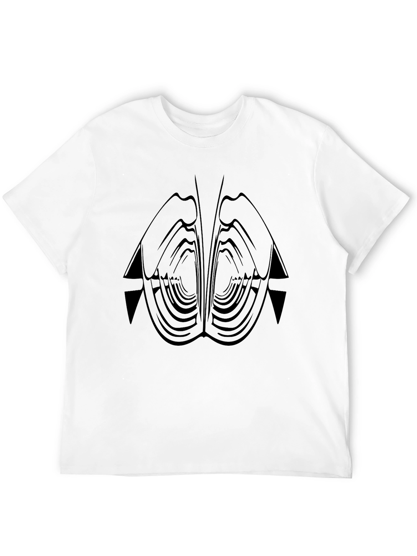 Abstract Black Graphic Tee - Modern Art Shirt