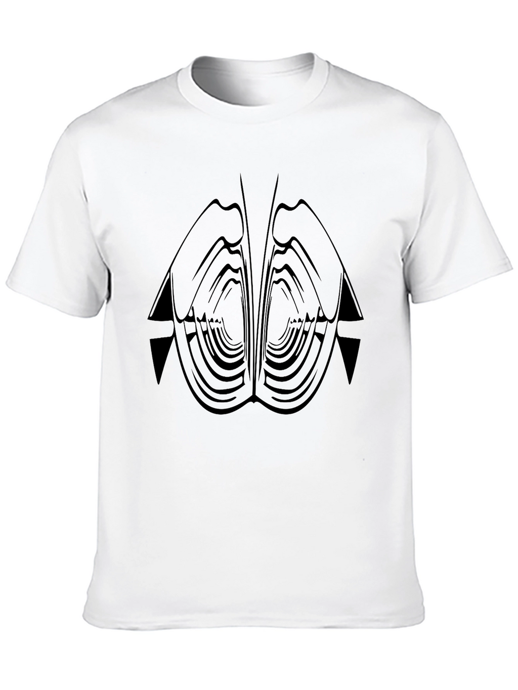 Abstract Black Graphic Tee - Modern Art Shirt