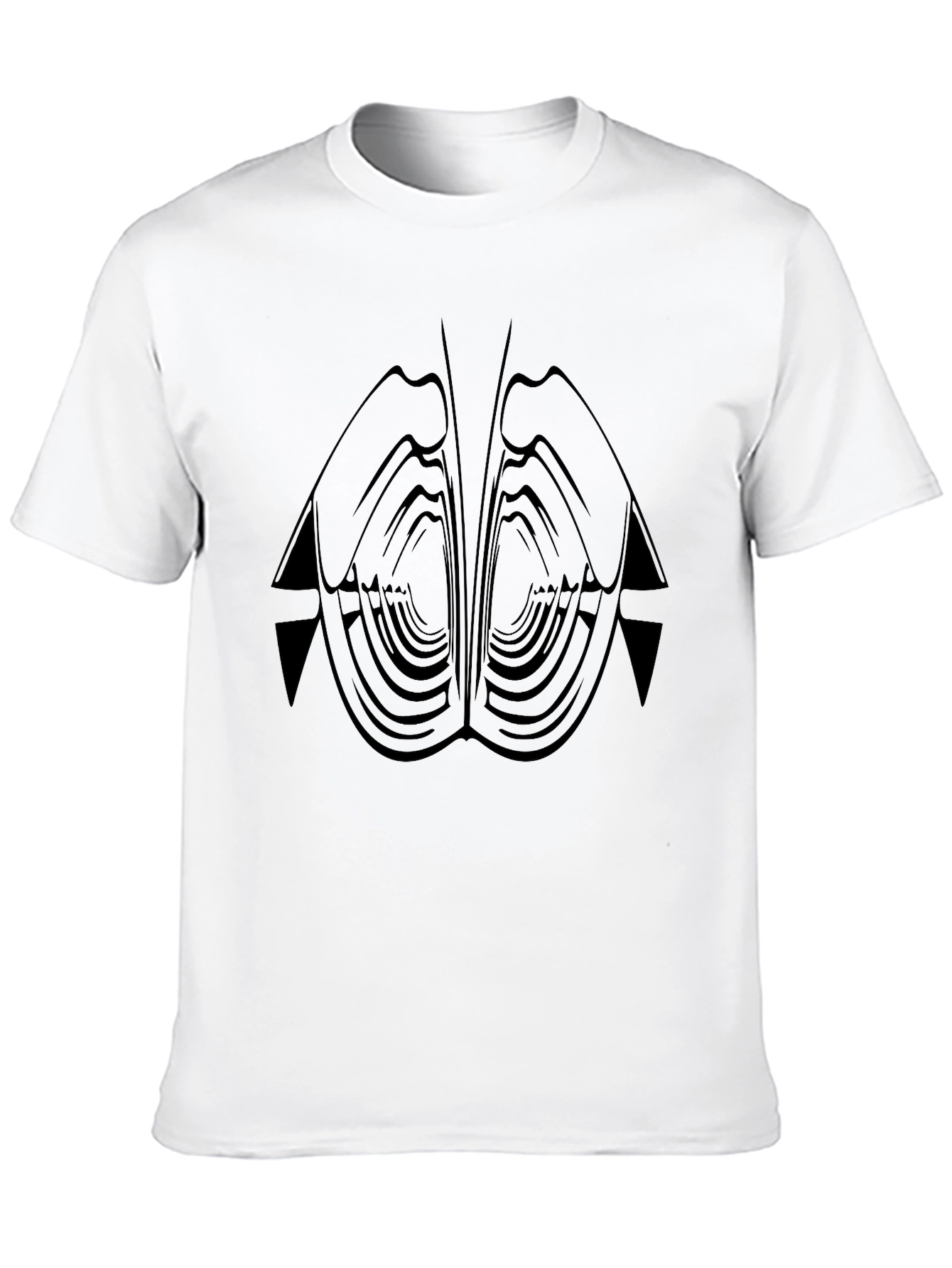 Abstract Black Graphic Tee - Modern Art Shirt