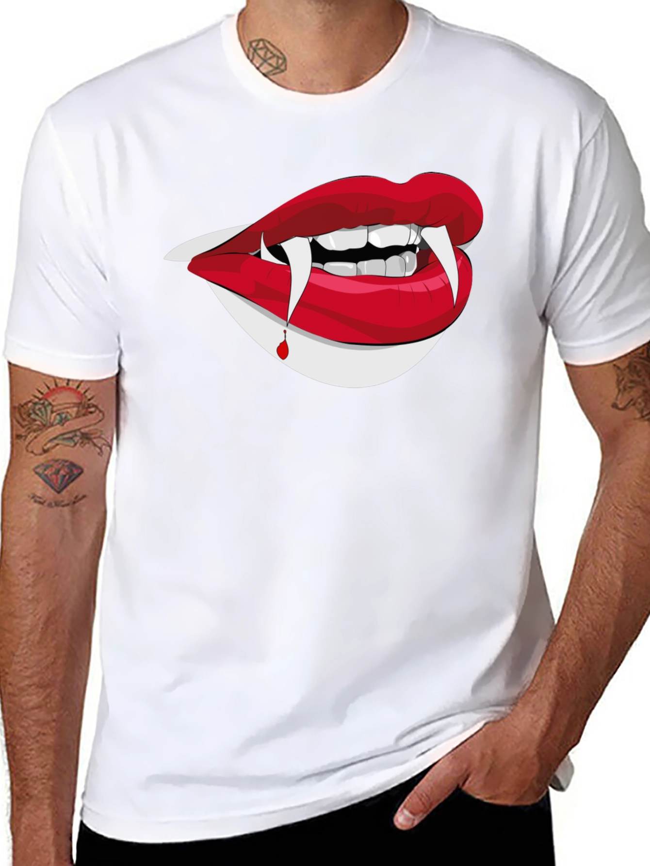Vampire Bite Graphic Tee - Halloween Ready!