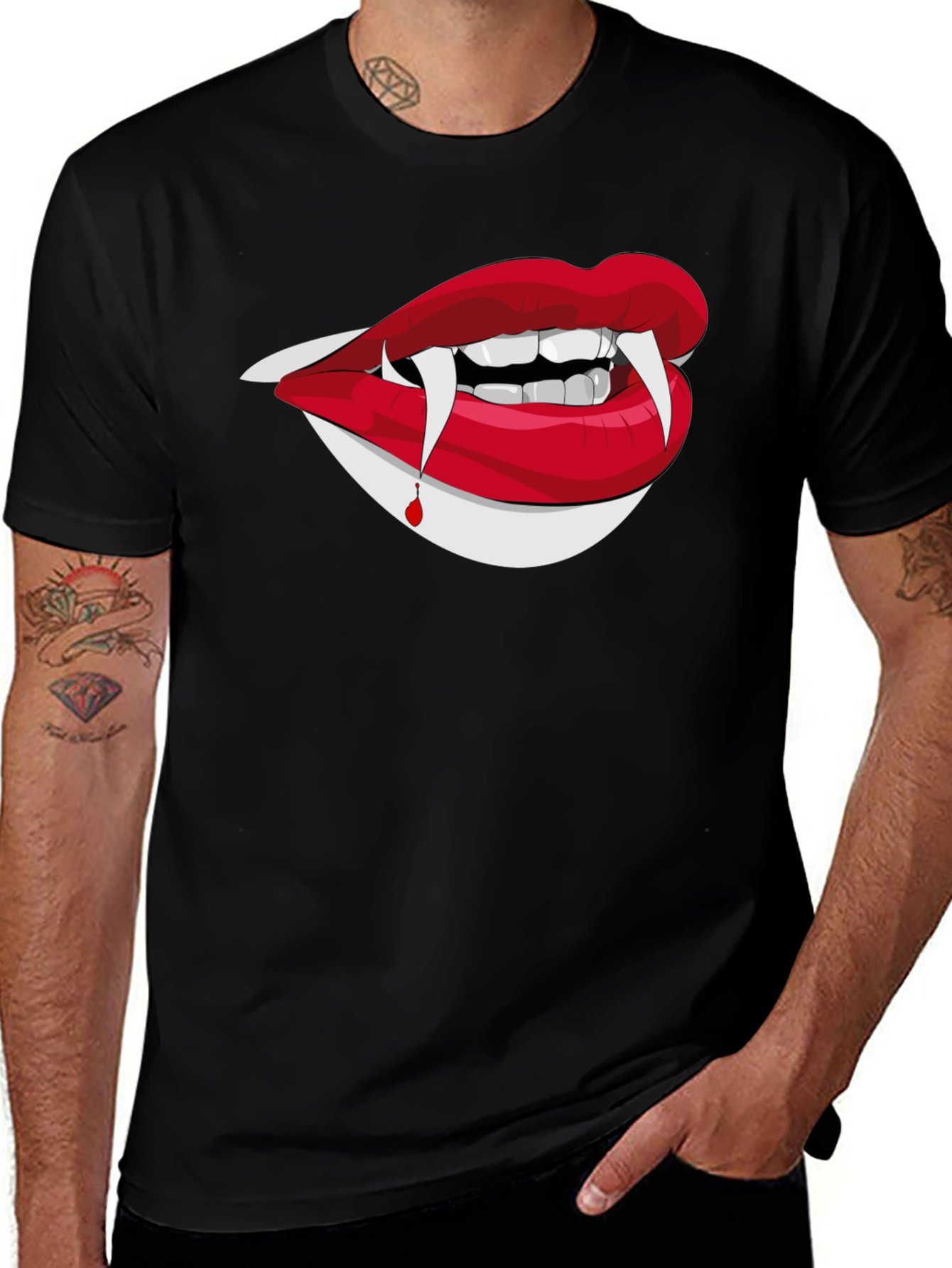 Vampire Bite Graphic Tee - Halloween Ready!