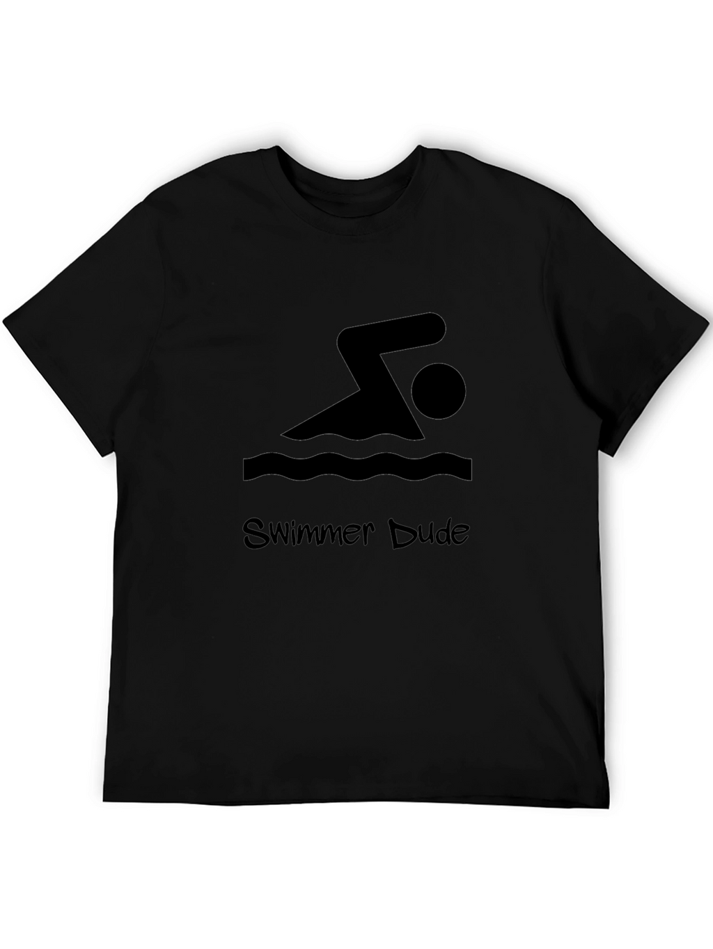 Swimmer Dude Black Graphic Tee