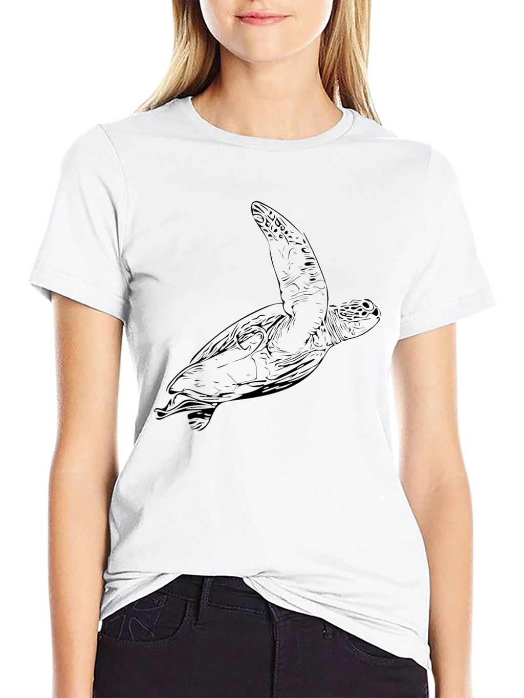 Sea Turtle Graphic Tee - Black