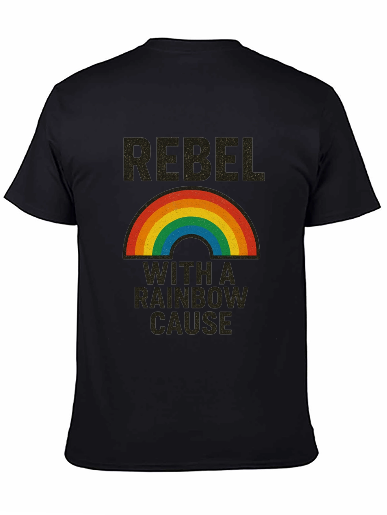 Rebel With a Rainbow Cause Graphic T-Shirt