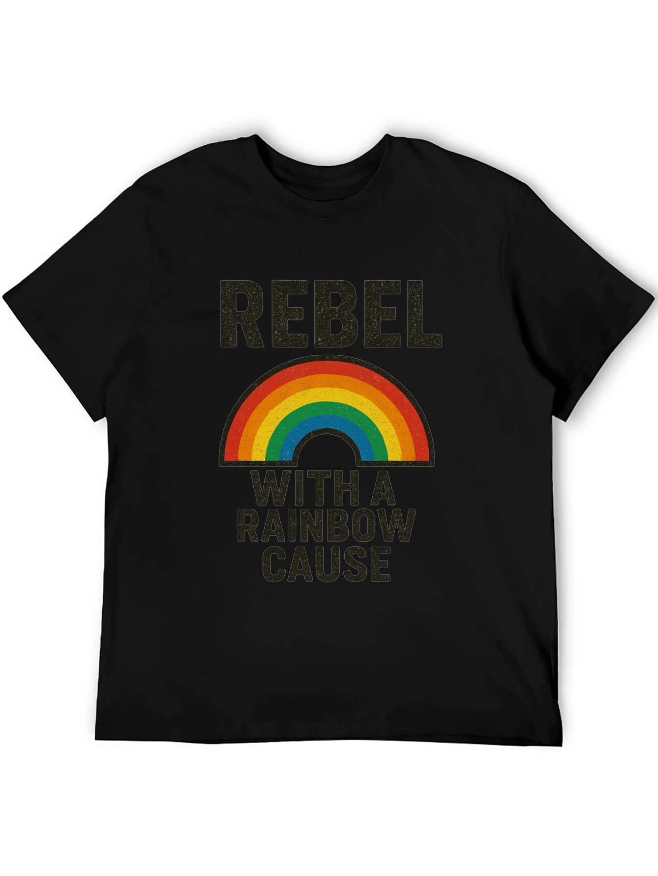 Rebel With a Rainbow Cause Graphic T-Shirt