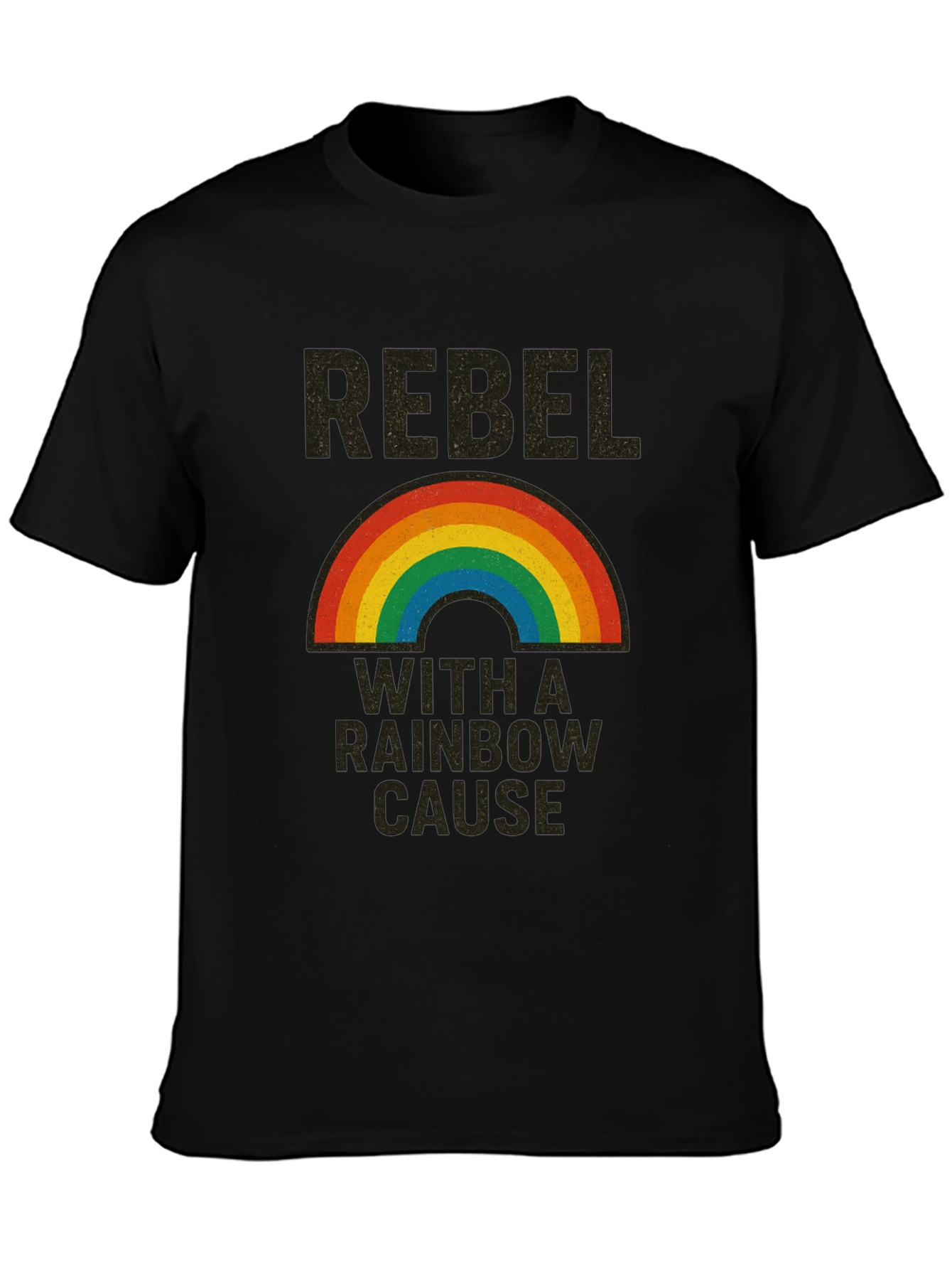 Rebel With a Rainbow Cause Graphic T-Shirt
