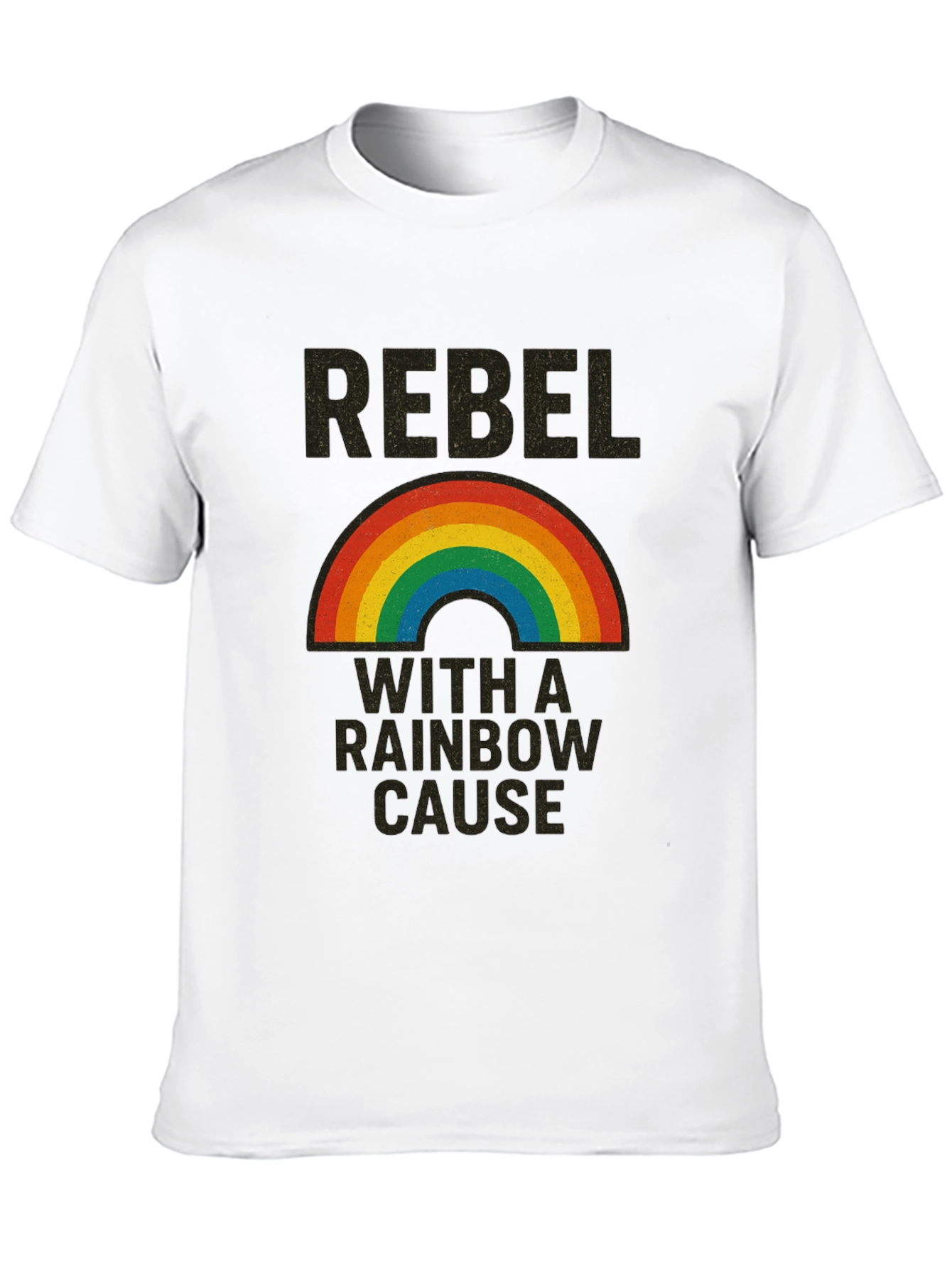 Rebel With a Rainbow Cause Graphic T-Shirt