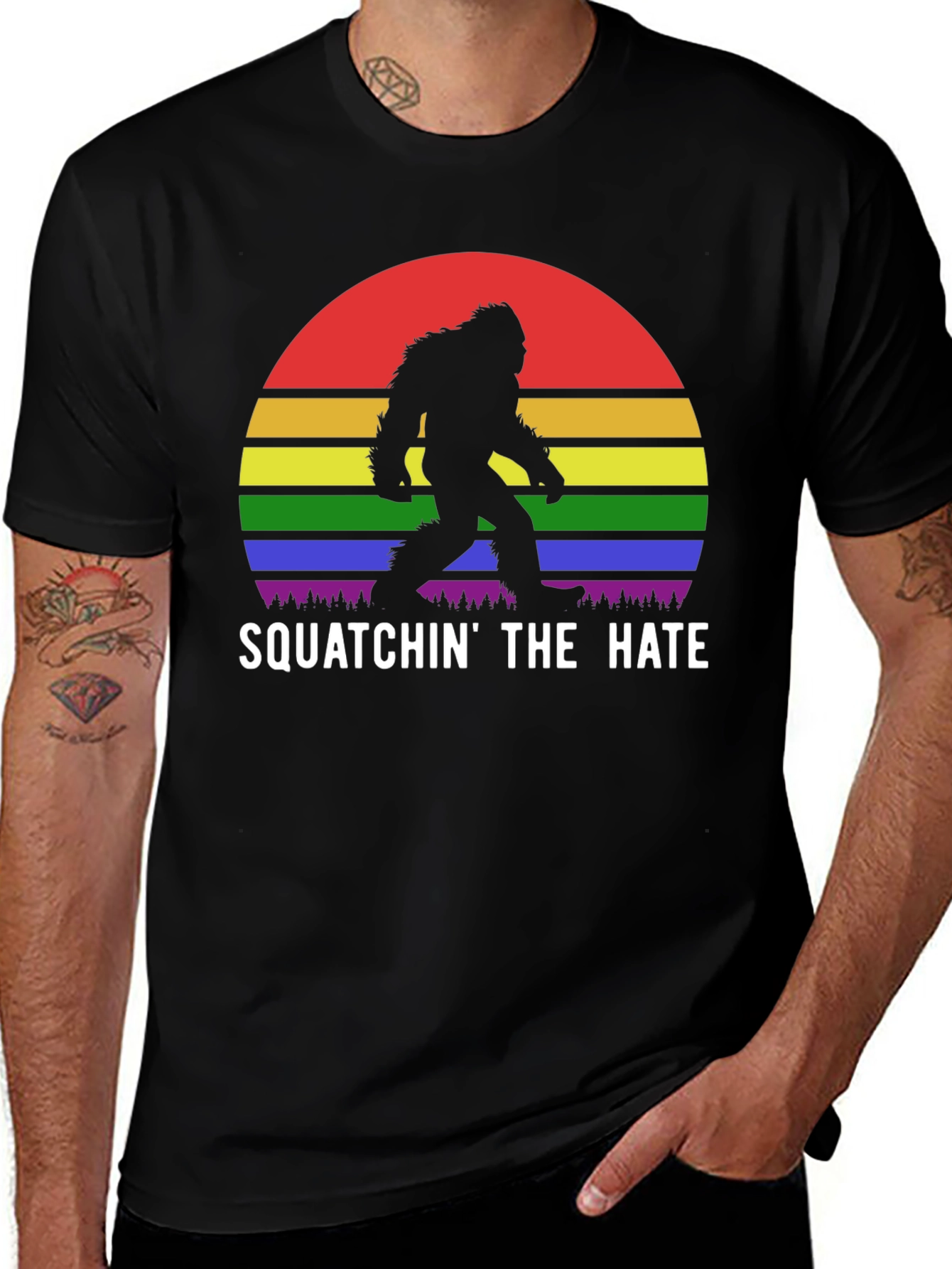 Squatchin the Hate Pride T-Shirt