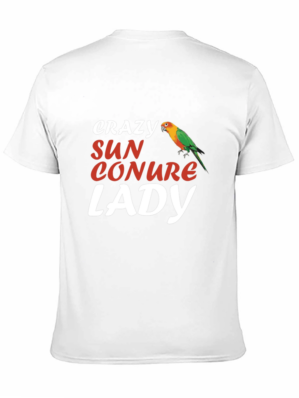 Crazy Sun Conure Lady T-Shirt - Bird Lover Tee