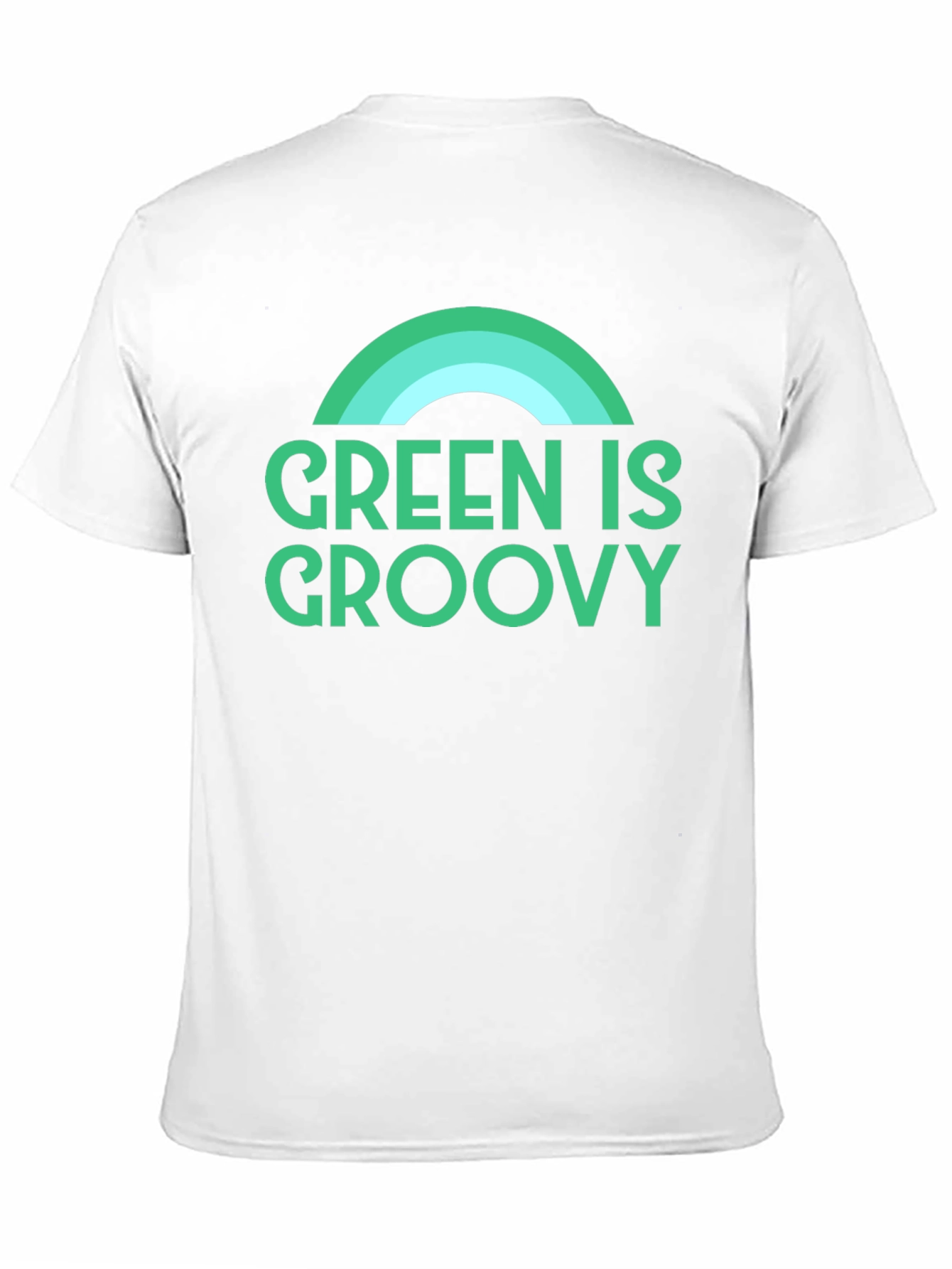 Green is Groovy T-Shirt - Retro Rainbow Graphic Tee