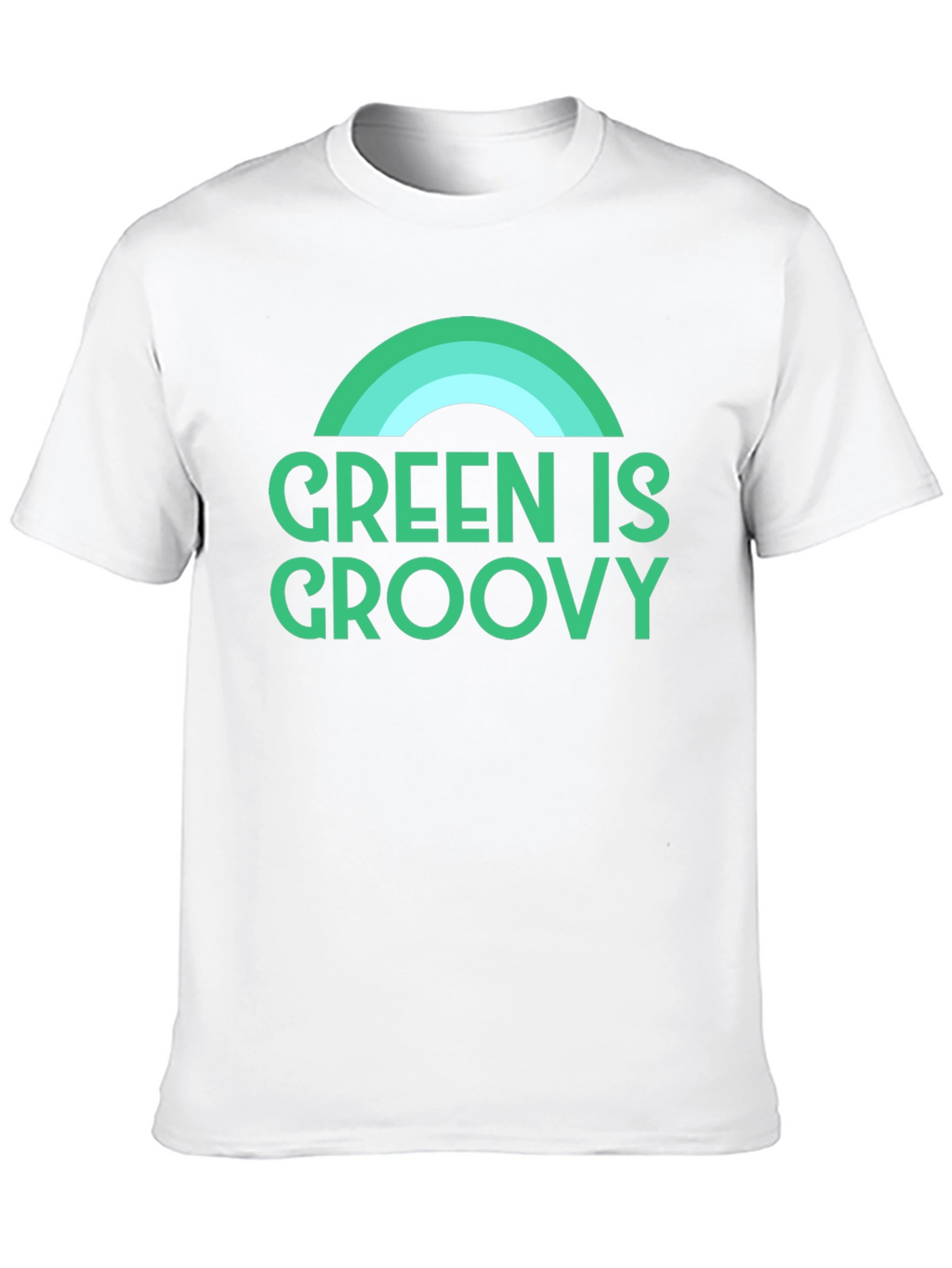 Green is Groovy T-Shirt - Retro Rainbow Graphic Tee