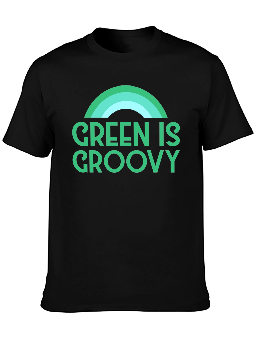 Green is Groovy T-Shirt - Retro Rainbow Graphic Tee
