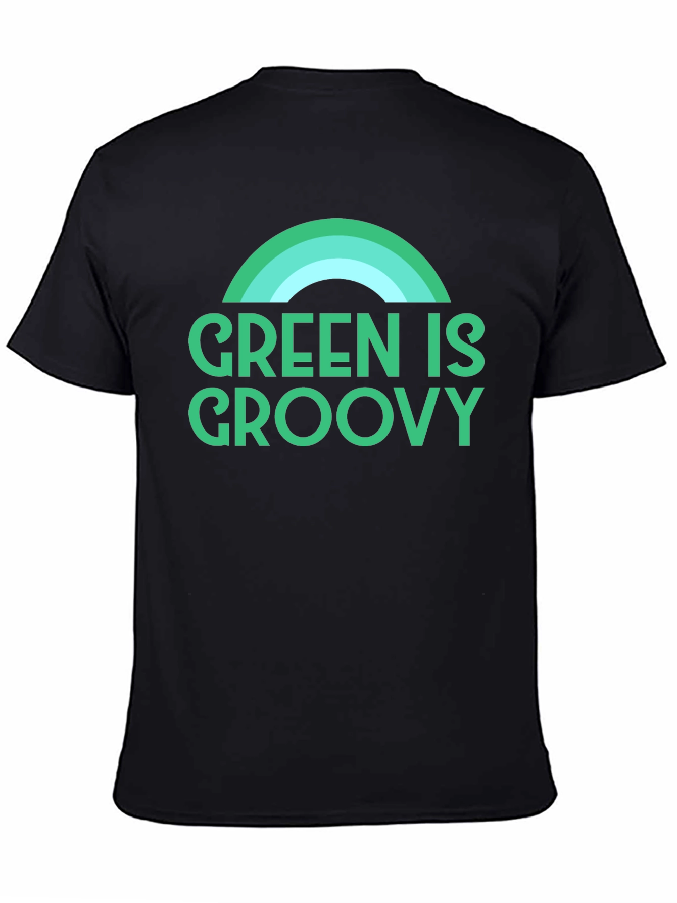 Green is Groovy T-Shirt - Retro Rainbow Graphic Tee