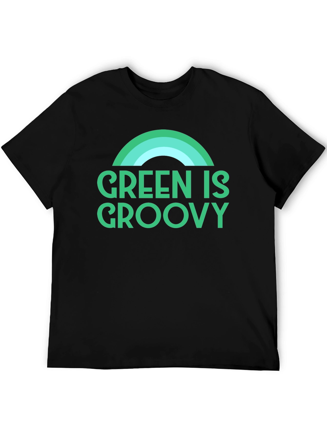 Green is Groovy T-Shirt - Retro Rainbow Graphic Tee