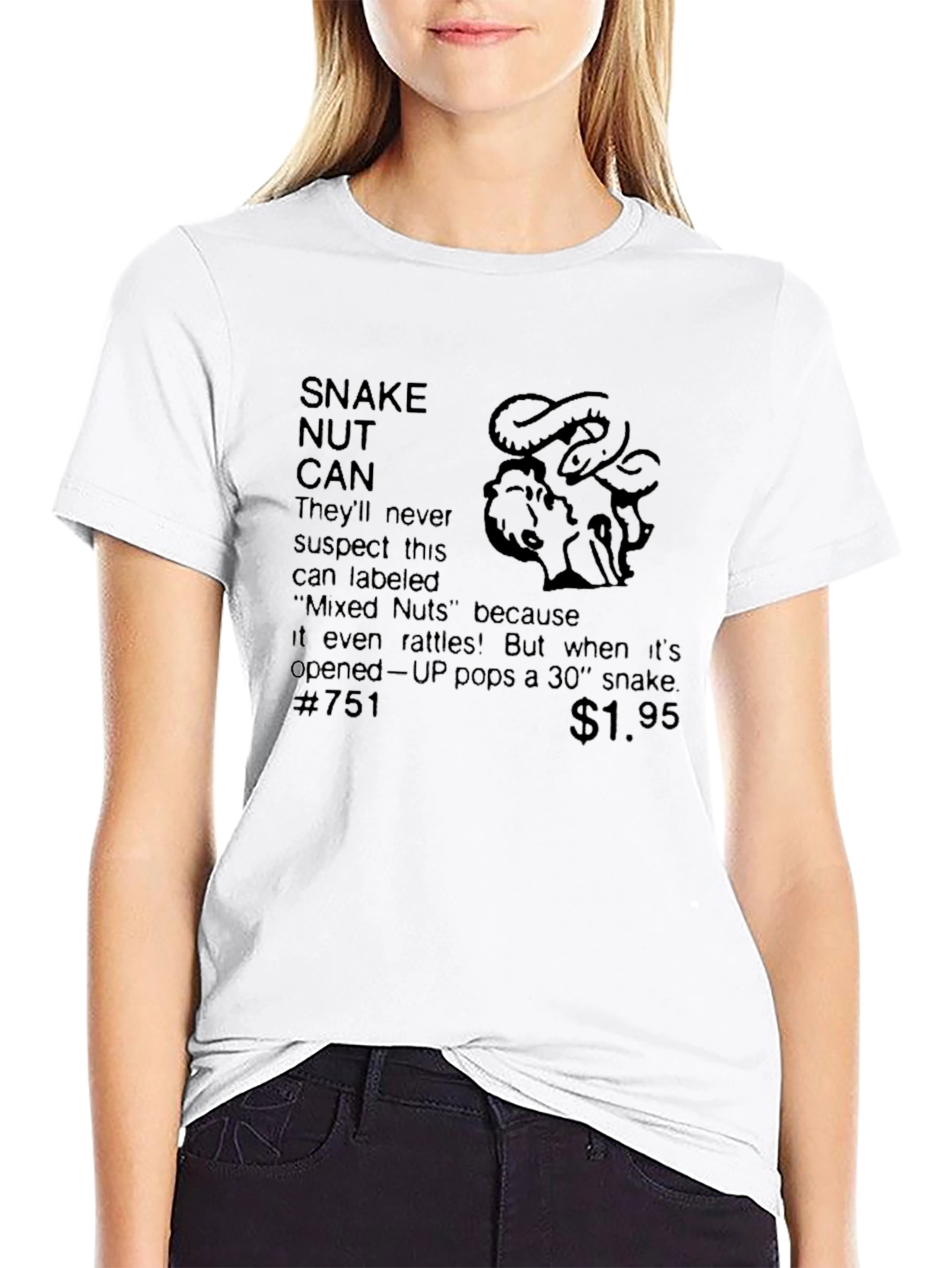 Snake Nut Can Prank Novelty T-Shirt