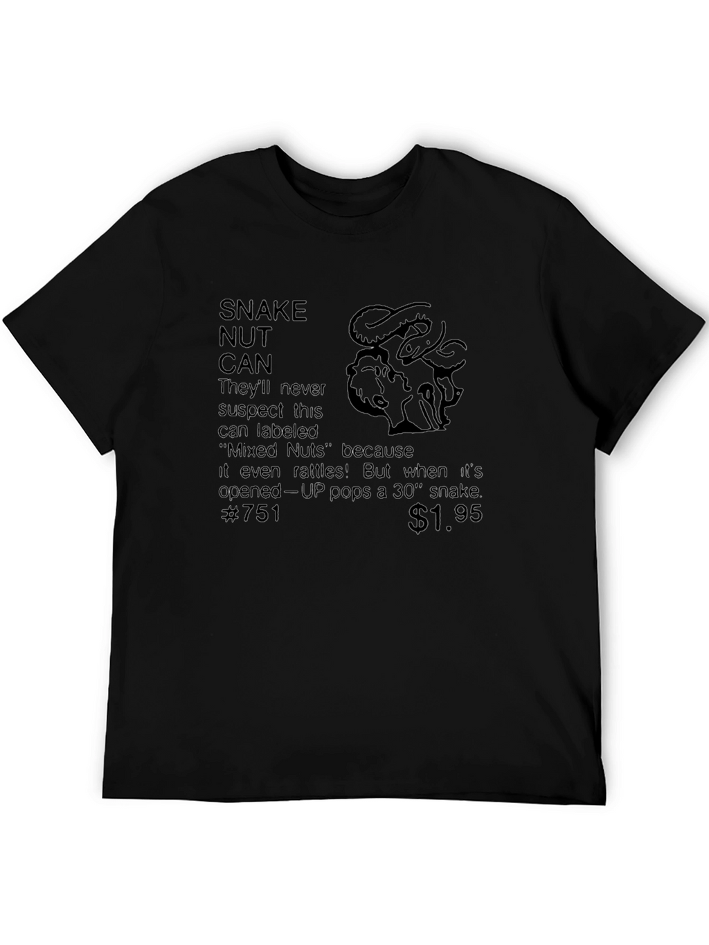 Snake Nut Can Prank Novelty T-Shirt
