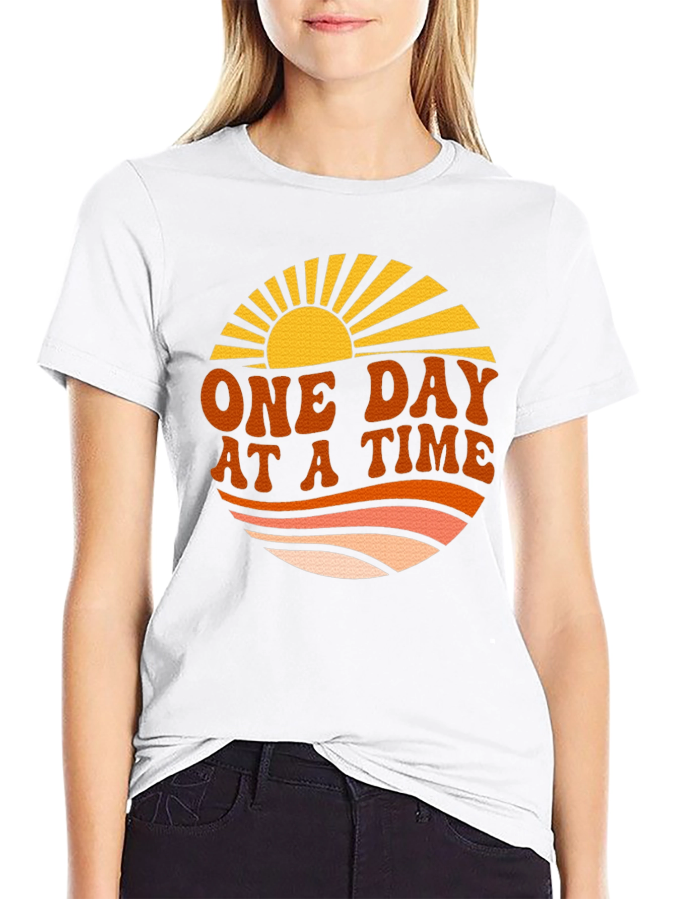 Retro One Day At A Time Graphic T-Shirt