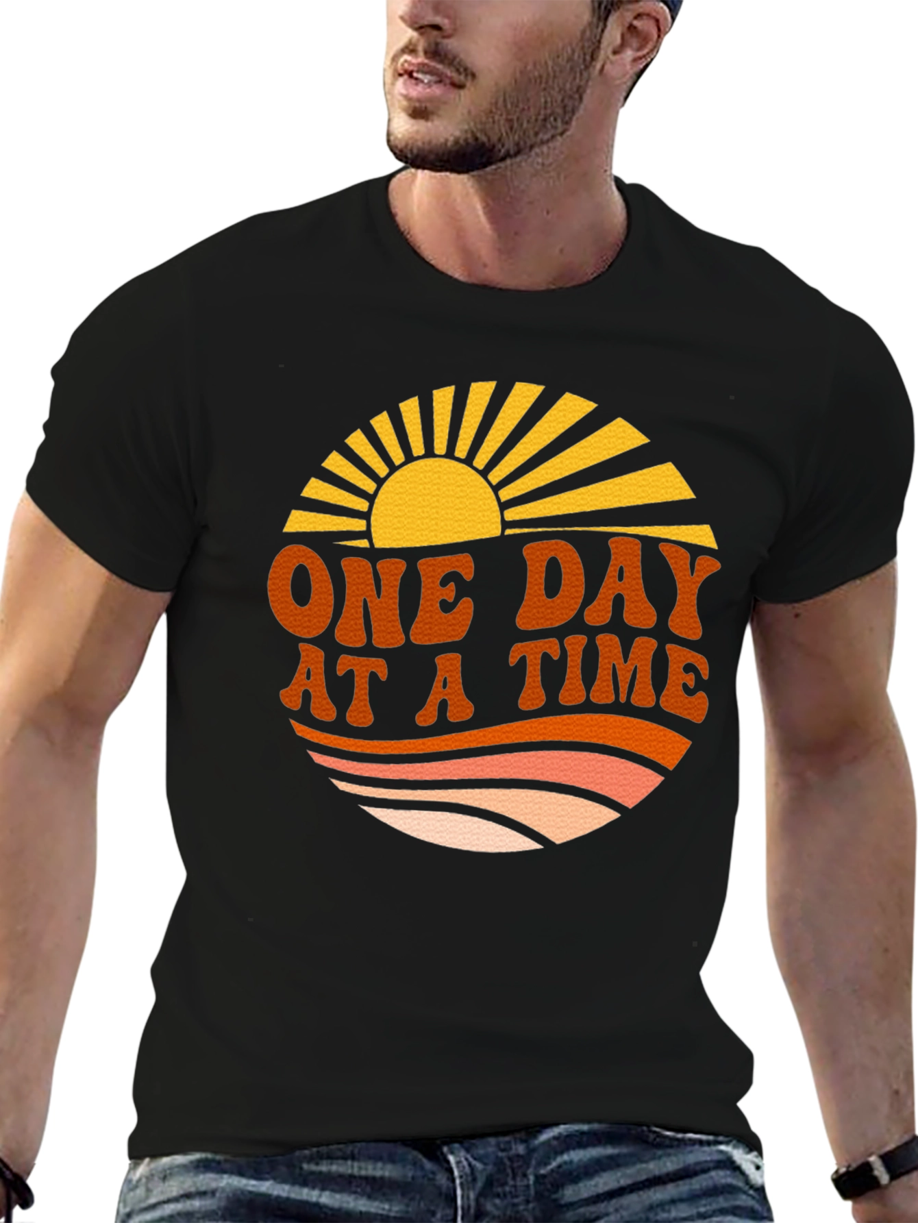 Retro One Day At A Time Graphic T-Shirt