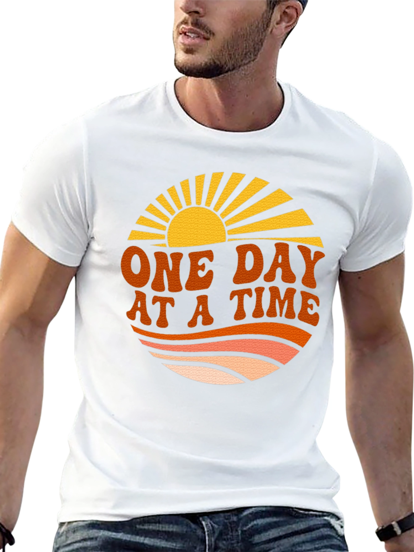 Retro One Day At A Time Graphic T-Shirt