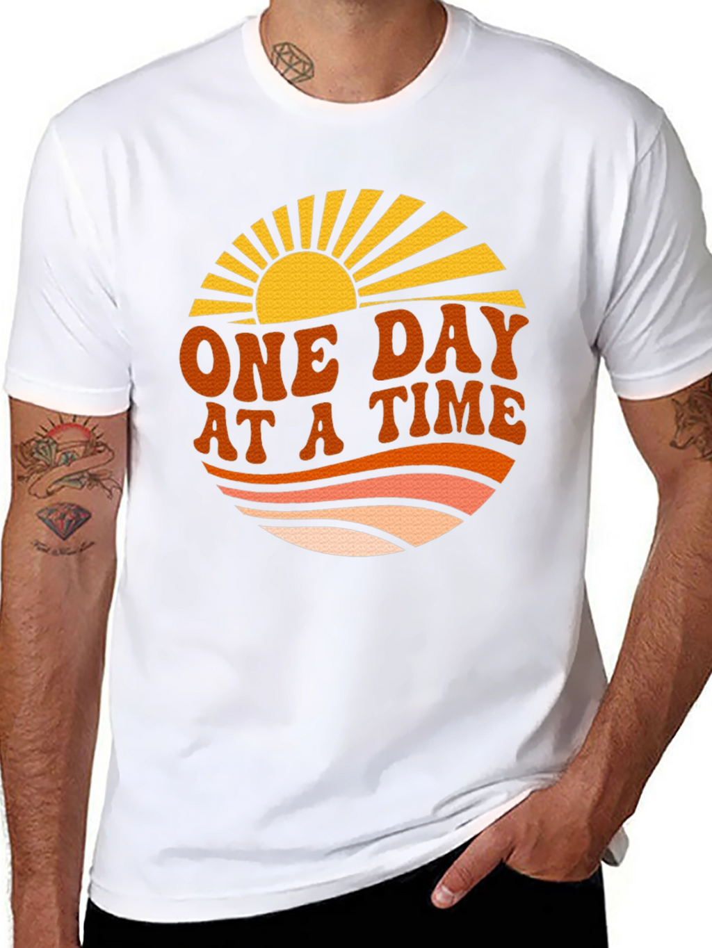 Retro One Day At A Time Graphic T-Shirt