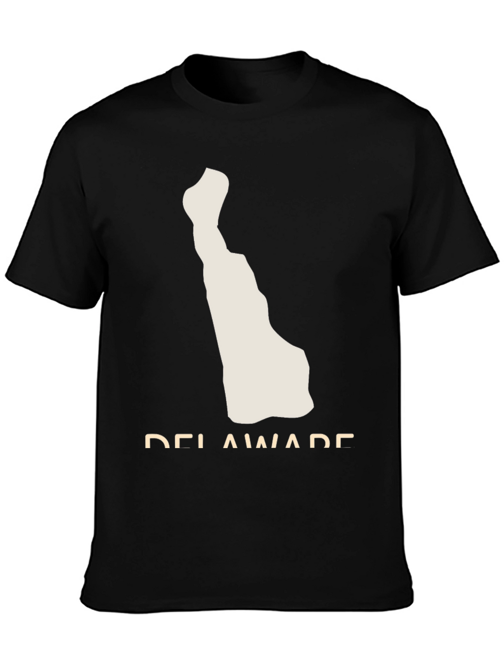 Delaware State Map T-Shirt - Black Graphic Tee