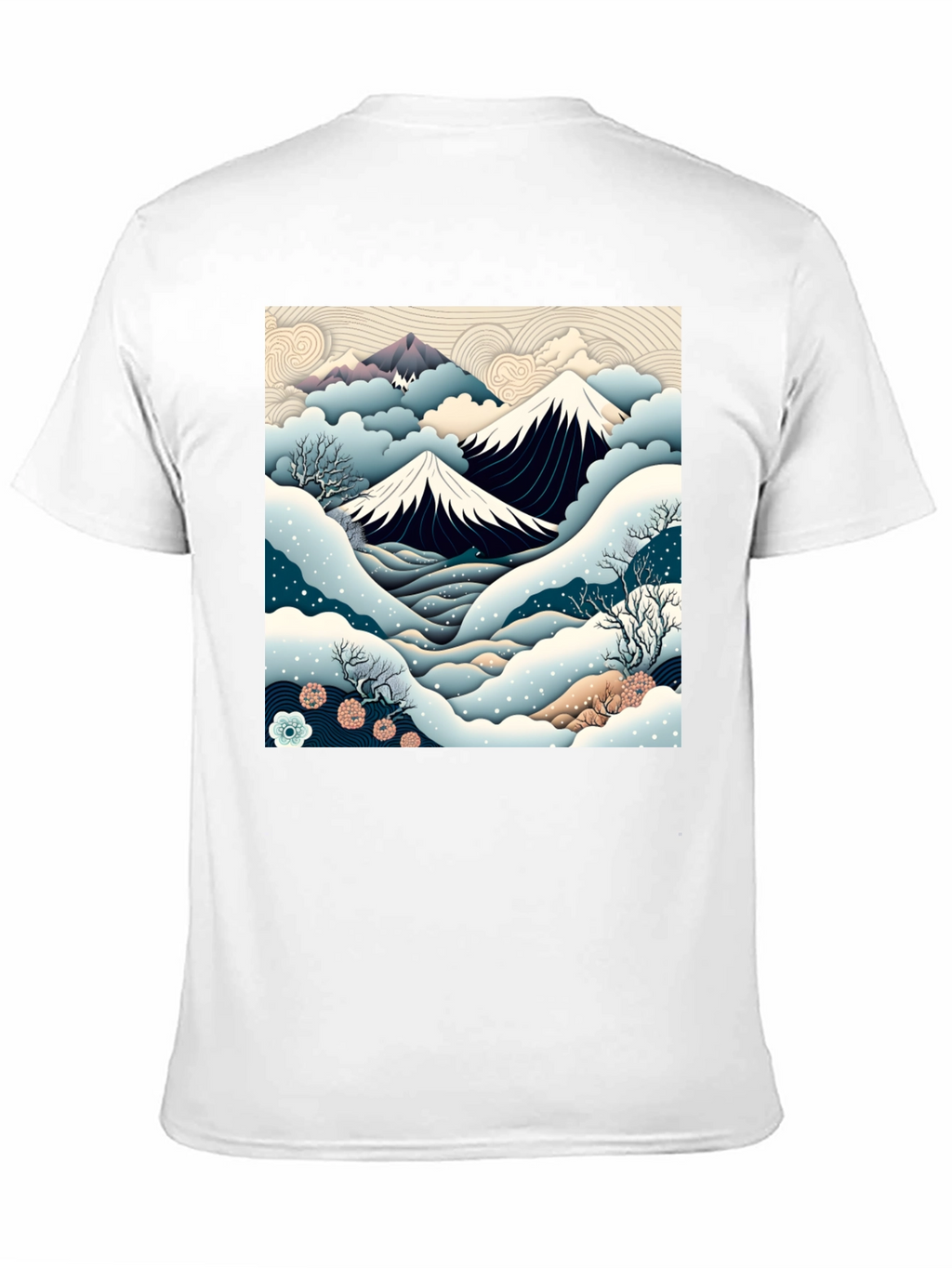 Japanese Mountain Scene Graphic Tee