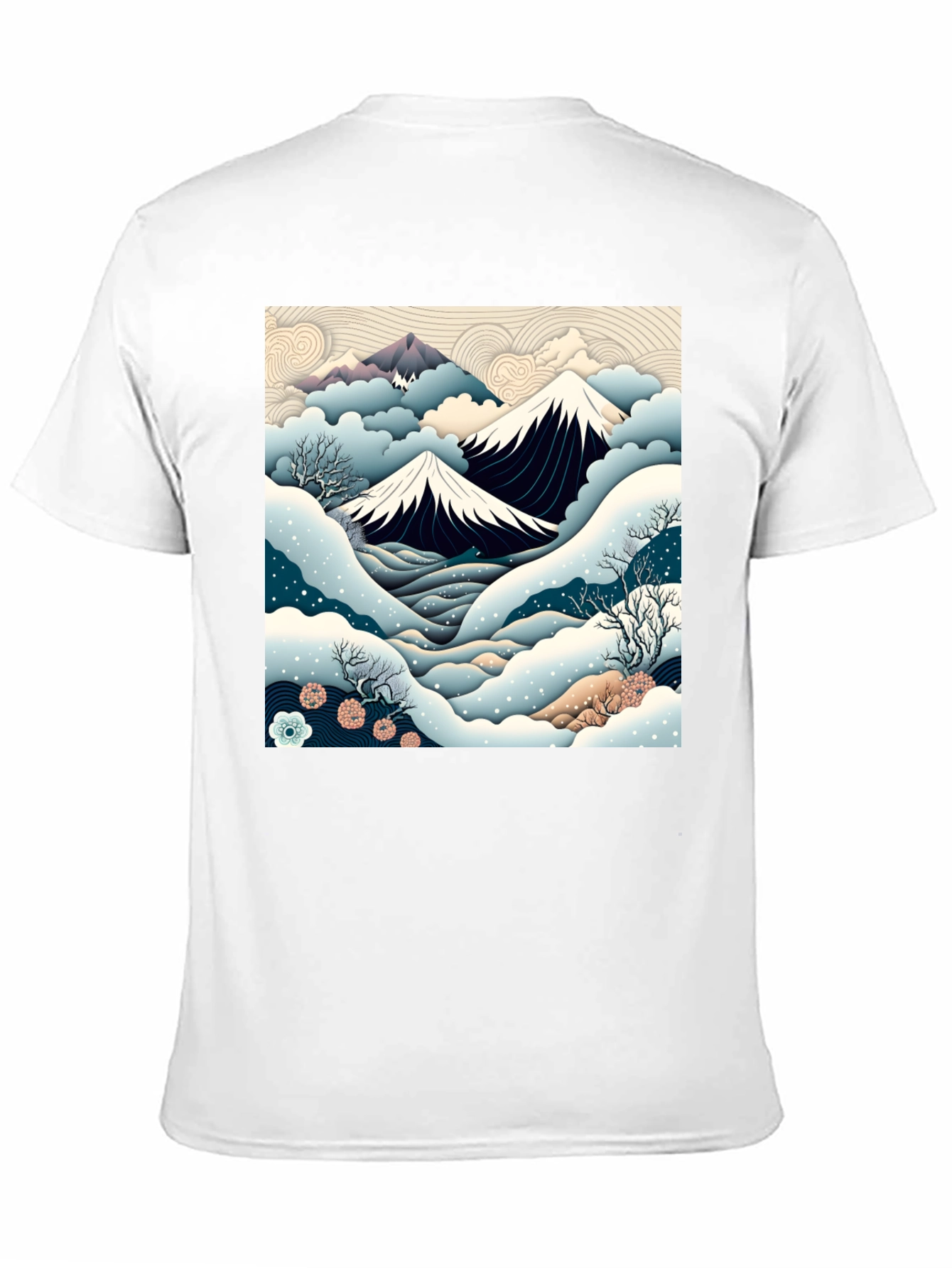 Japanese Mountain Scene Graphic Tee