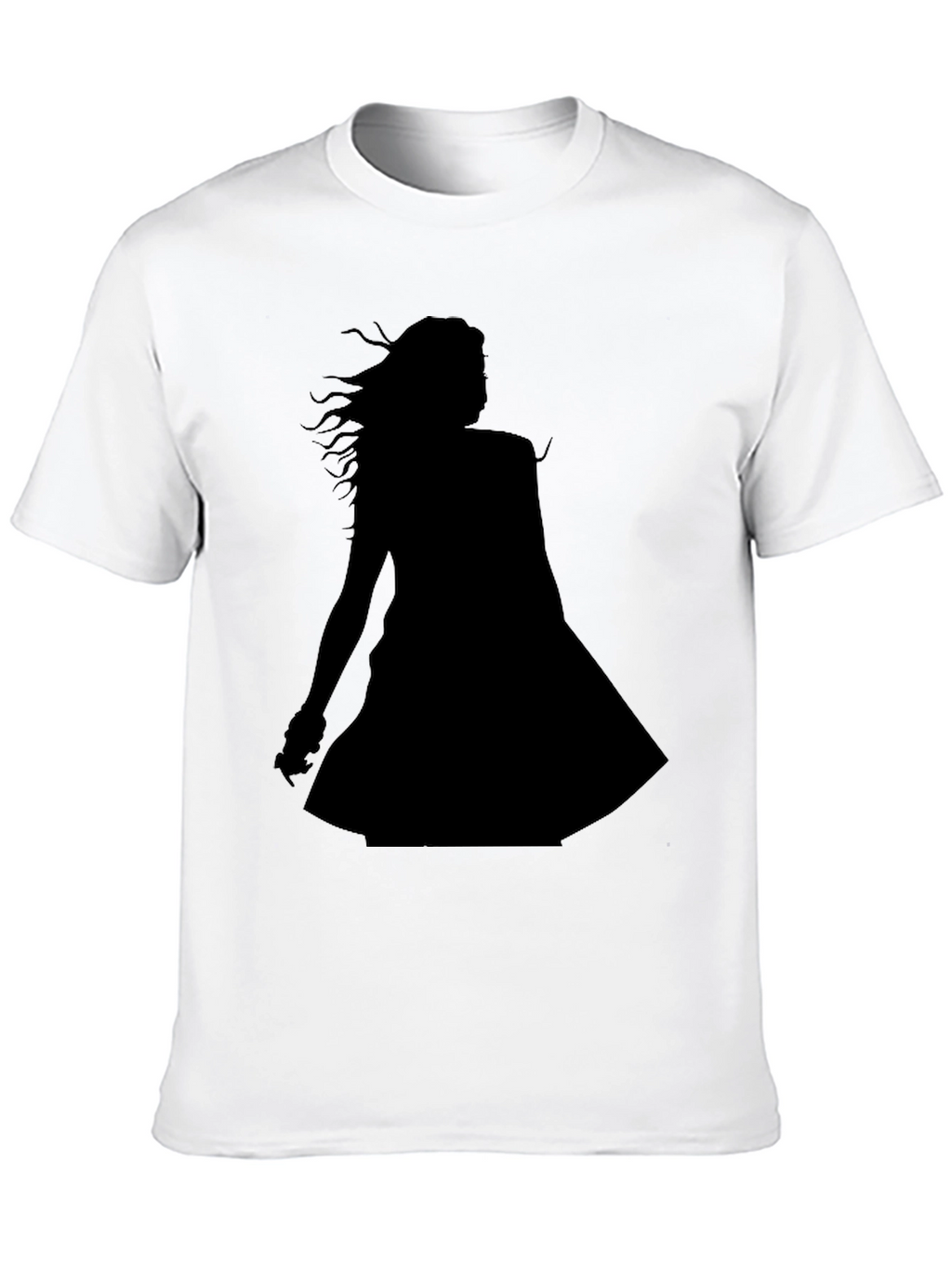 Silhouette Graphic Tee - Stylish Black T-Shirt
