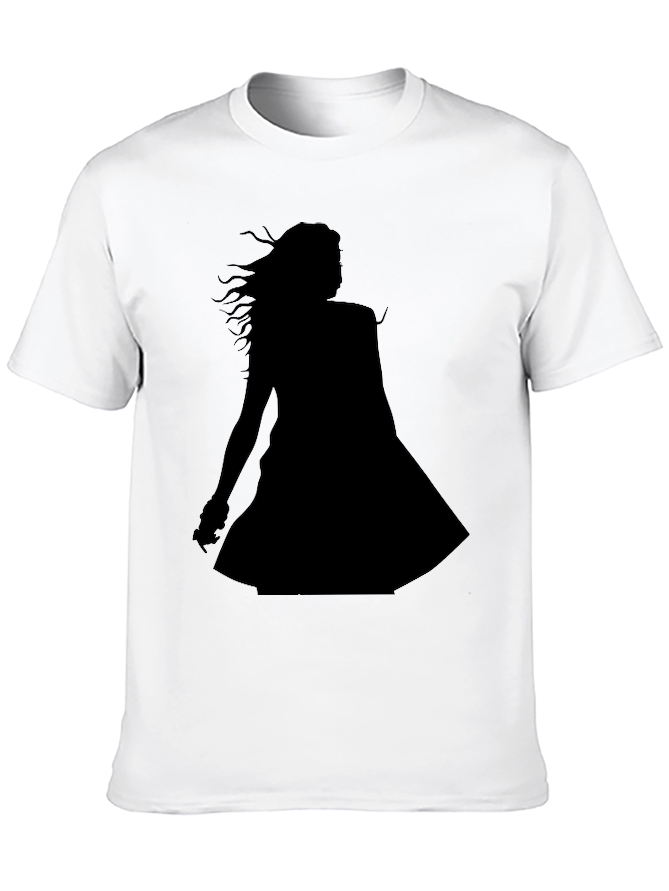 Silhouette Graphic Tee - Stylish Black T-Shirt